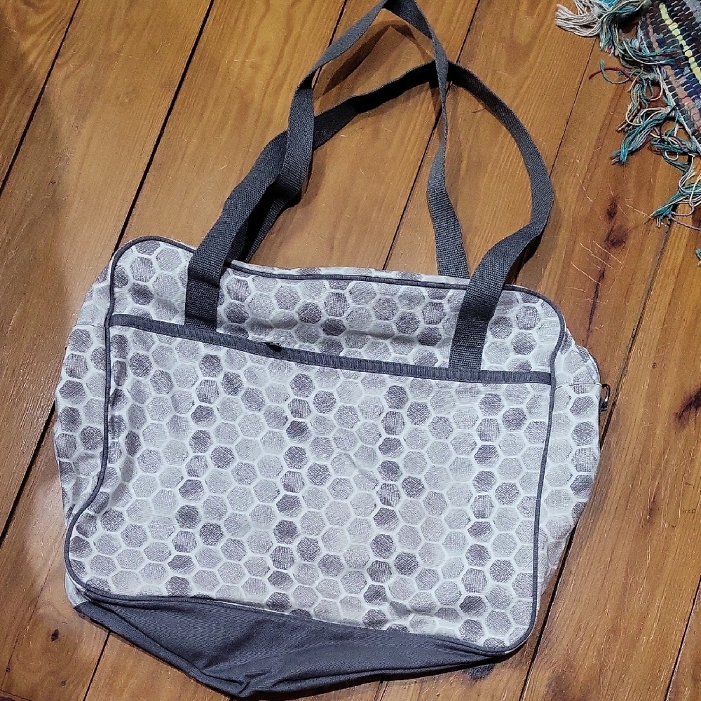 Thirty One Gray Honeycomb Tote Bag